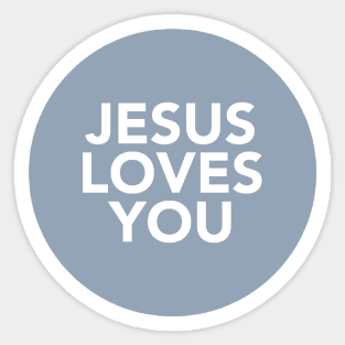 jesus loves you (denim) Sticker